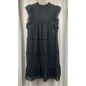 Who What Wear High Collar Shift Little Black Dress Whismygoth Fairy Women’s Sz M